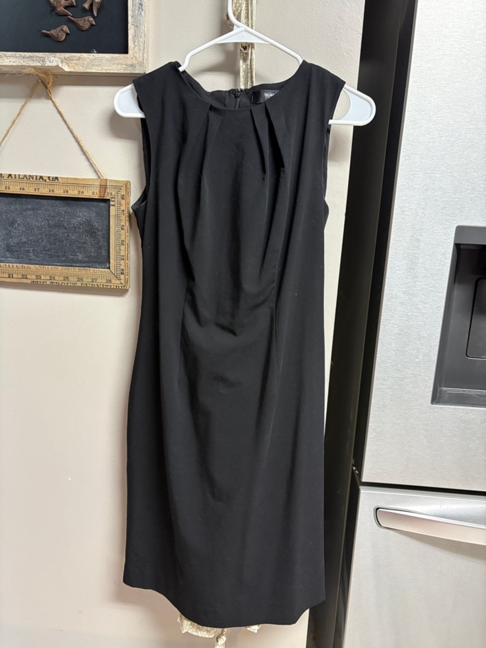 Mossimo Supply Co. Black Sleeveless Pleated Sheath Dress